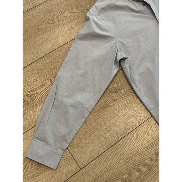 Clique Men's Large Long Sleeve Button Up Shirt Blue Casual Work Shirt NWT - Picture 2 of 7